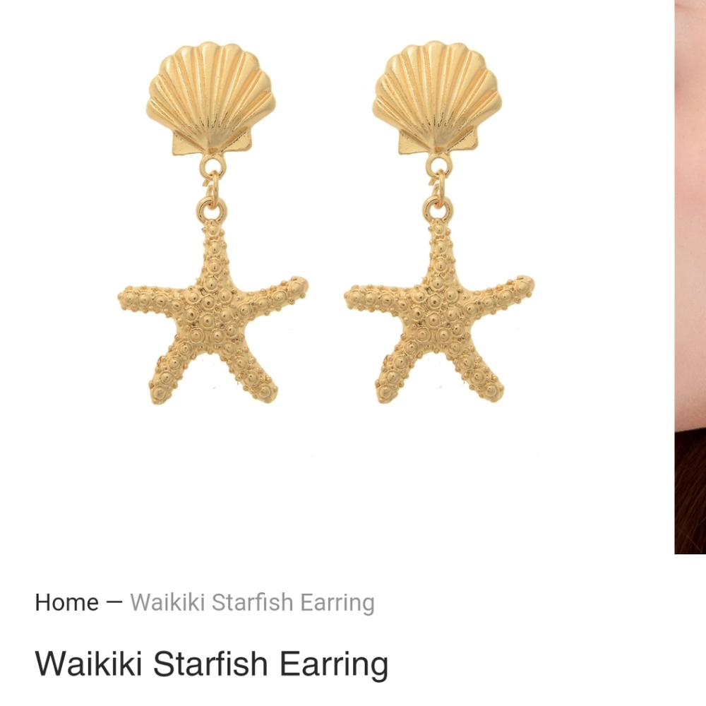 Amrita Singh Waikiki Starfish Earrings in Gold-Tone